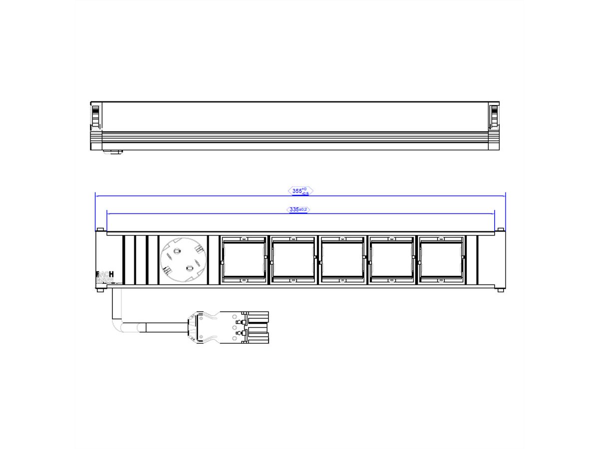 BACHMANN CONI Large 1x Schutzkontakt 5x ABD