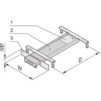 SCHROFF Kippschutz ausziehbar - KIPPSCHUTZ 800B 1200T RAL7021