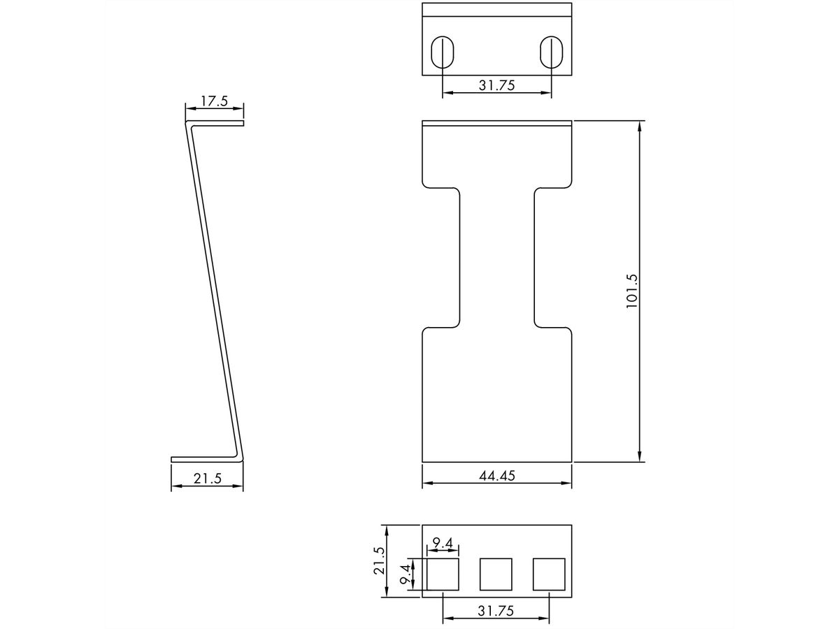 VALUE 19"-Schrank Tiefenerweiterung, 101,5mm, 1HE
