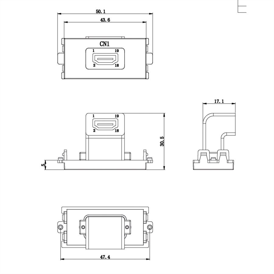 VALUE A/V-Anschluss-System, HDMI-Modul (1x HDMI Buchse)
