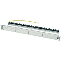 TELEGÄRTNER 19"-Modulträger Flex für AMJ-S/AMJ/UMJ, incl. 24x snap-in-Modulaufn RAL 7035