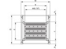 SCHROFF 19"-Fachboden, stationär, 75 kg - 19"FACHB.STAT.600B 500T 7021