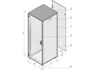 SCHROFF 19"-Schrank, mit Rauchglastür und Rückwand - NOVASTAR 12HE553B600T 7021-35