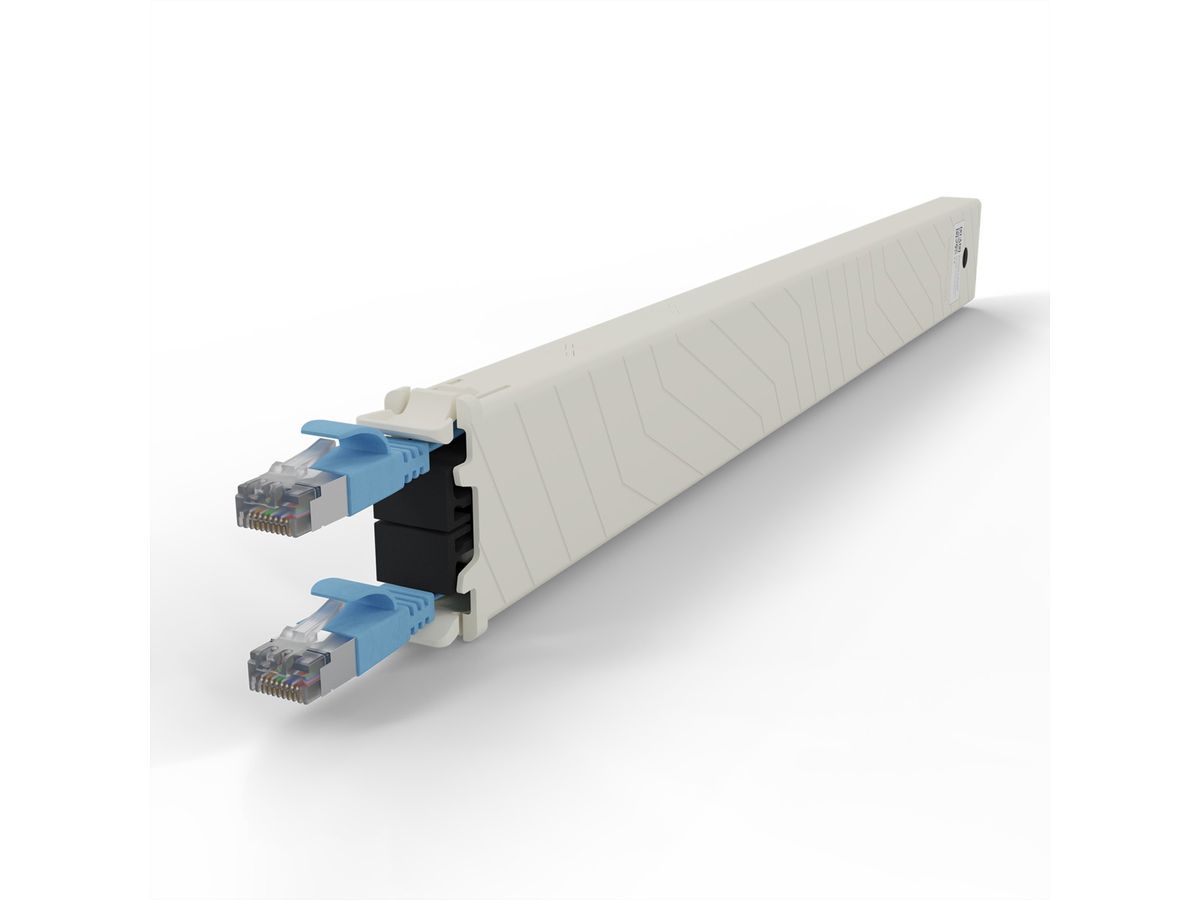 patchbox.one Kassette 8RU STP blau Cat.6a 0,8m