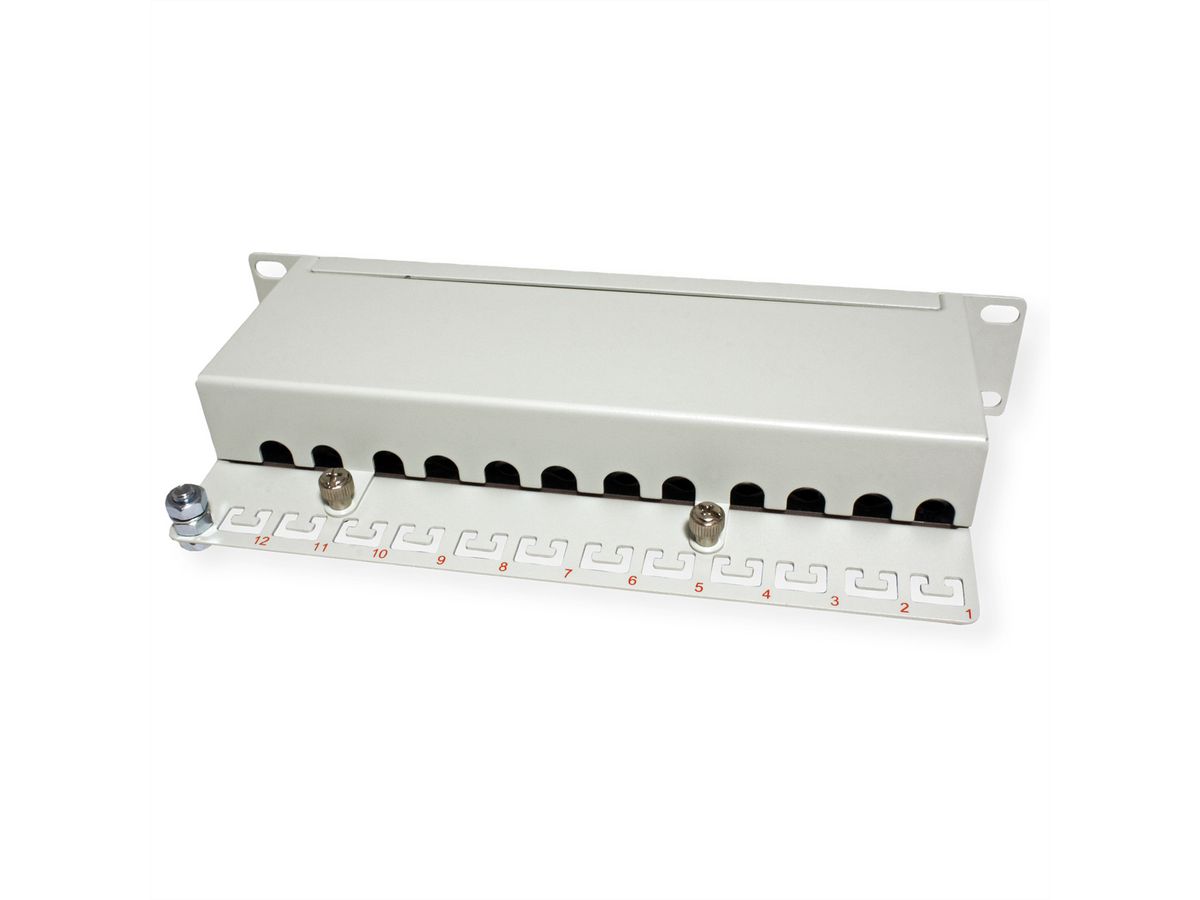 ROLINE 10"-Patchpanel 12 Ports, Kat.6A (Class EA), geschirmt