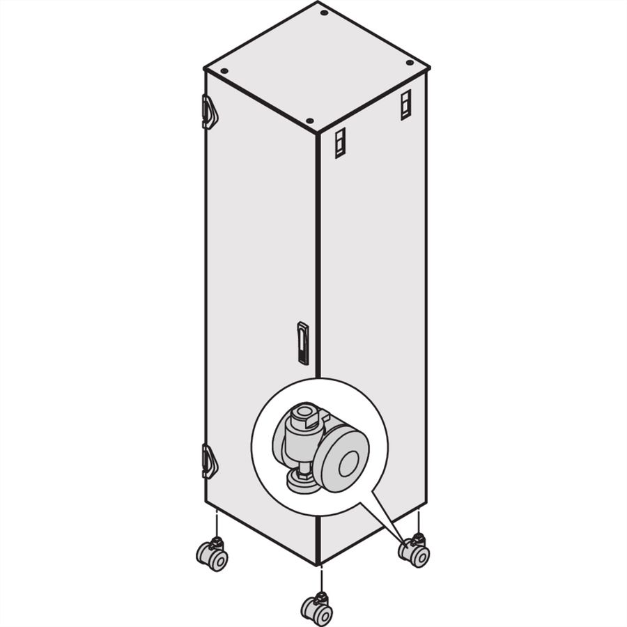 SCHROFF Lenkrollen mit integrierten Nivellierfüssen - LENKROLLEN M.NIV.FUES. 400KG