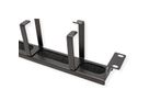 VALUE 19"-Frontplatte, 4 Ösen Typ G, Kabeldurchführung (Bürste), schwarz