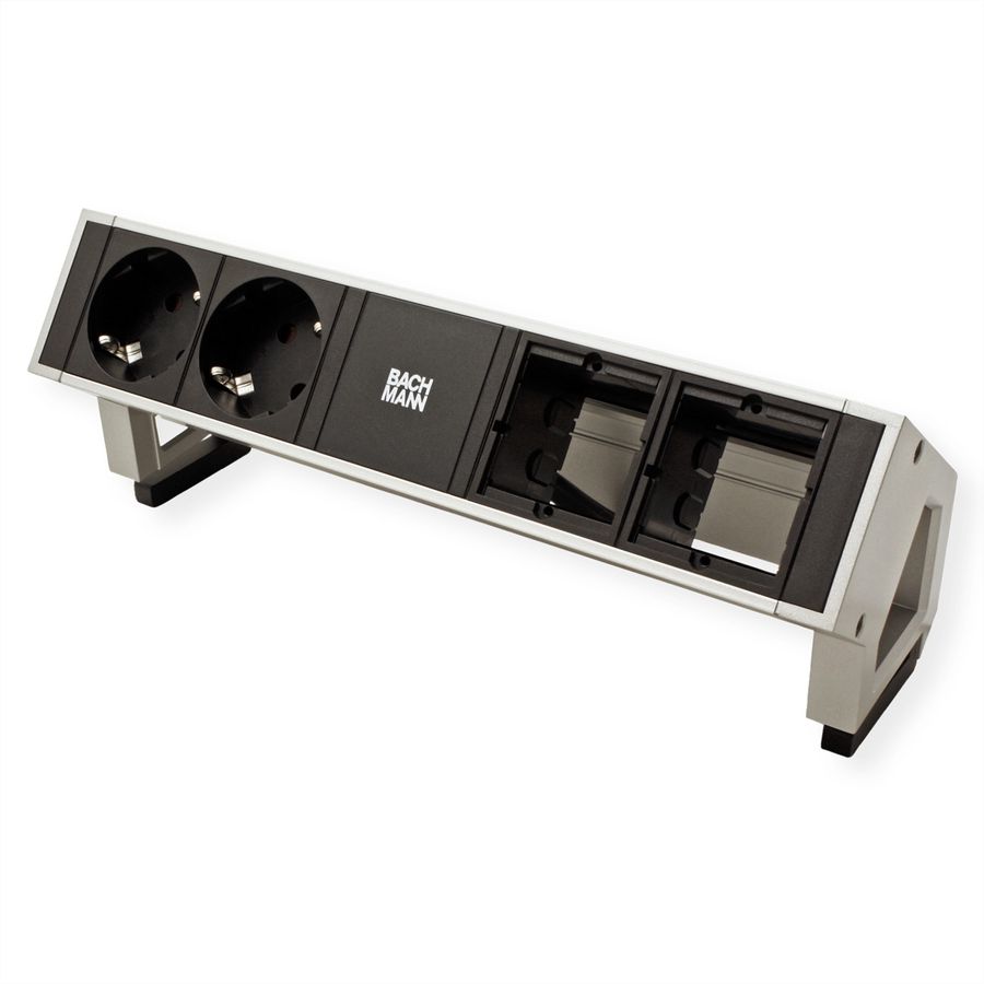 BACHMANN DESK2 2x Schutzkontakt 2x ABD GST18 Inox
