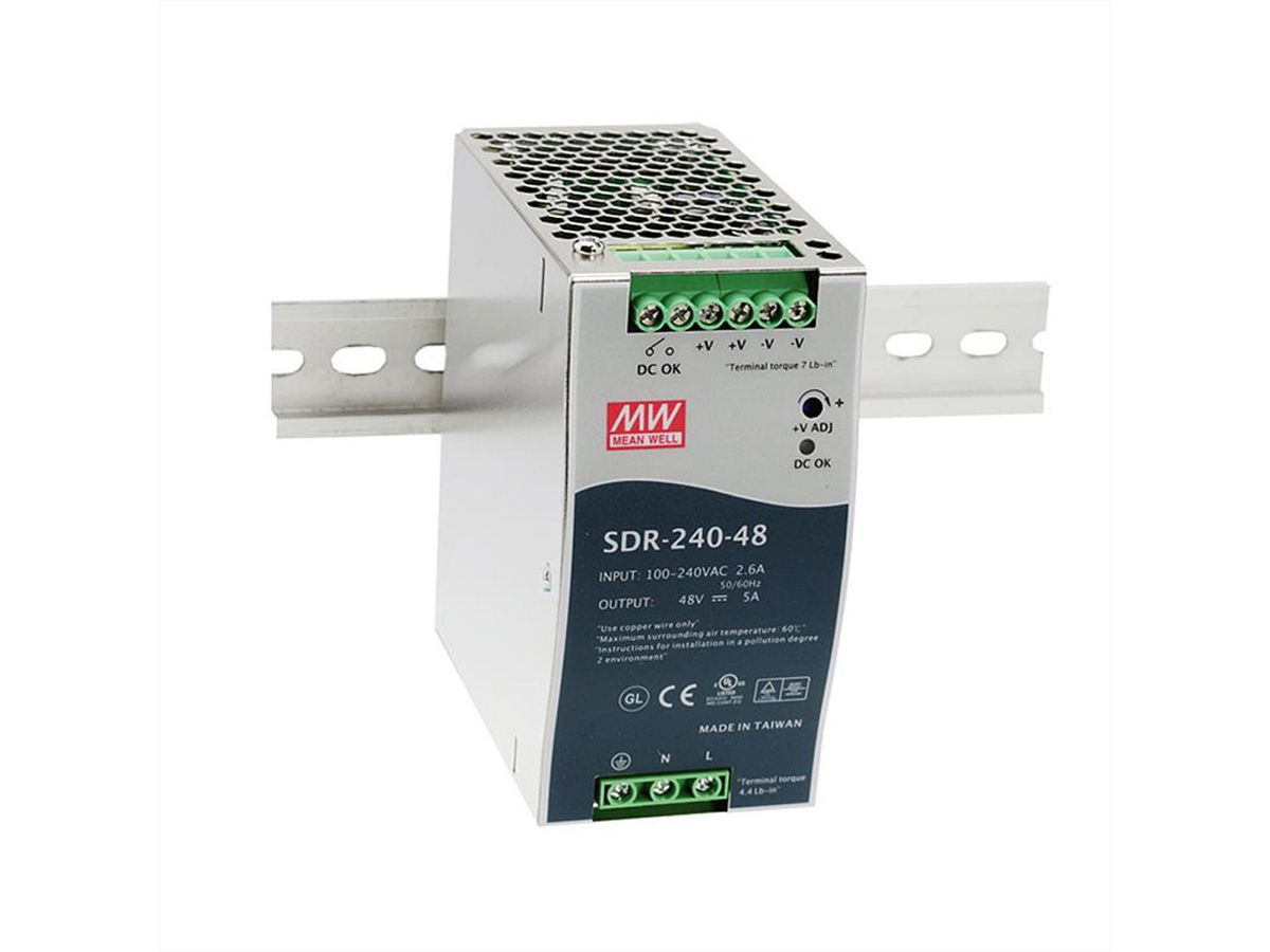 Mean Well SDR-240-48 Hutschienennetzteil 240W 48V DC