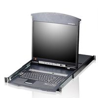 ATEN KL1508AN KVM-Switch, 48cm TFT, VGA, PS/2-USB über Kat 5, 8 Port, CH-Layout