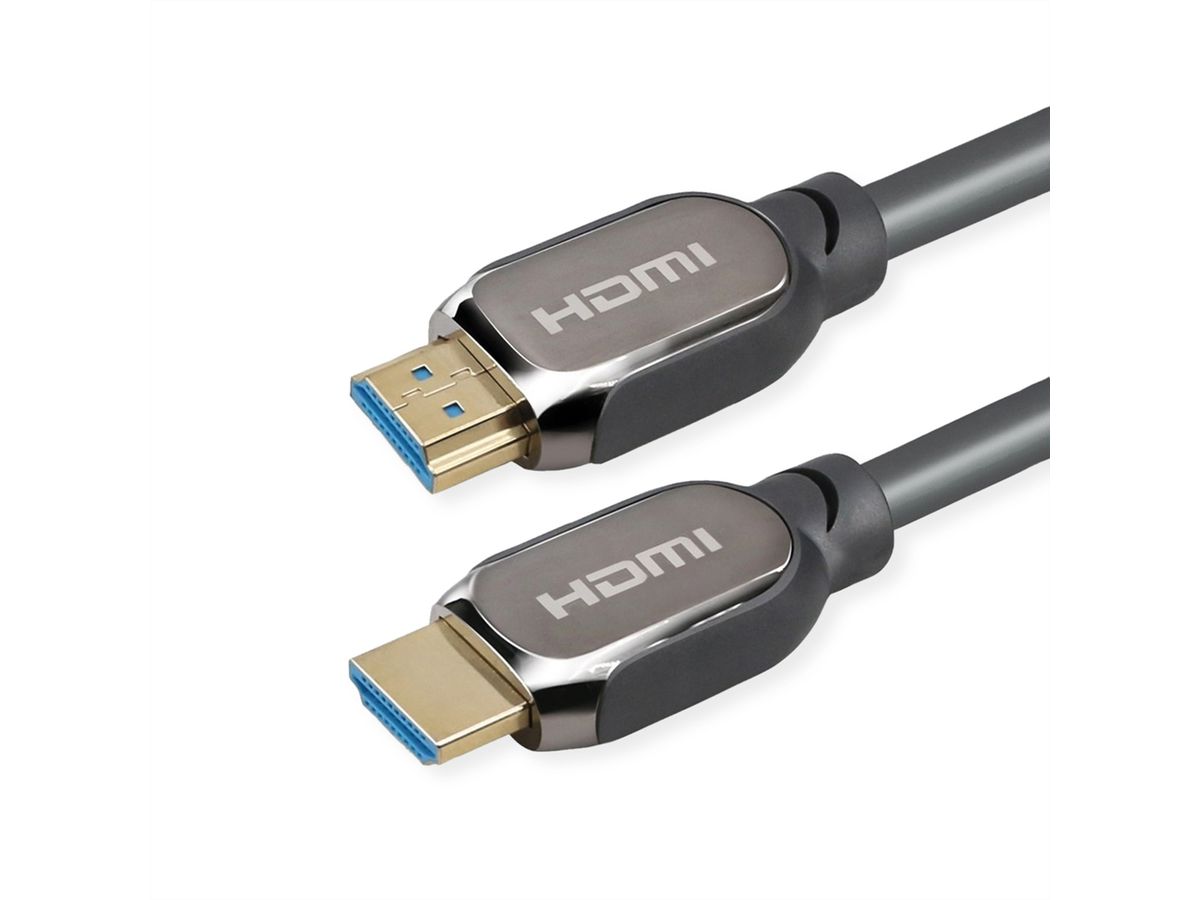 ROLINE ATC 8K HDMI Ultra HD Kabel mit Ethernet, ST/ST, schwarz, 1 m