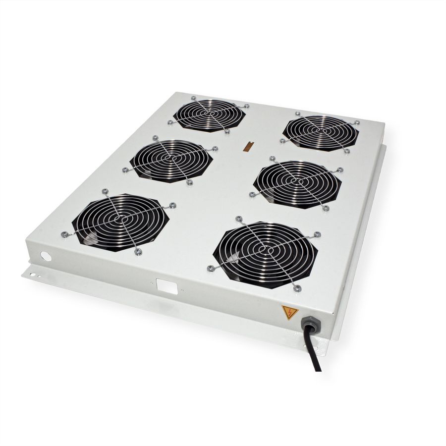 ROLINE 19-Zoll Dachlüftereinheit 6 Lüfter, ON/OFF für Serverschrank der PRO Serie grau