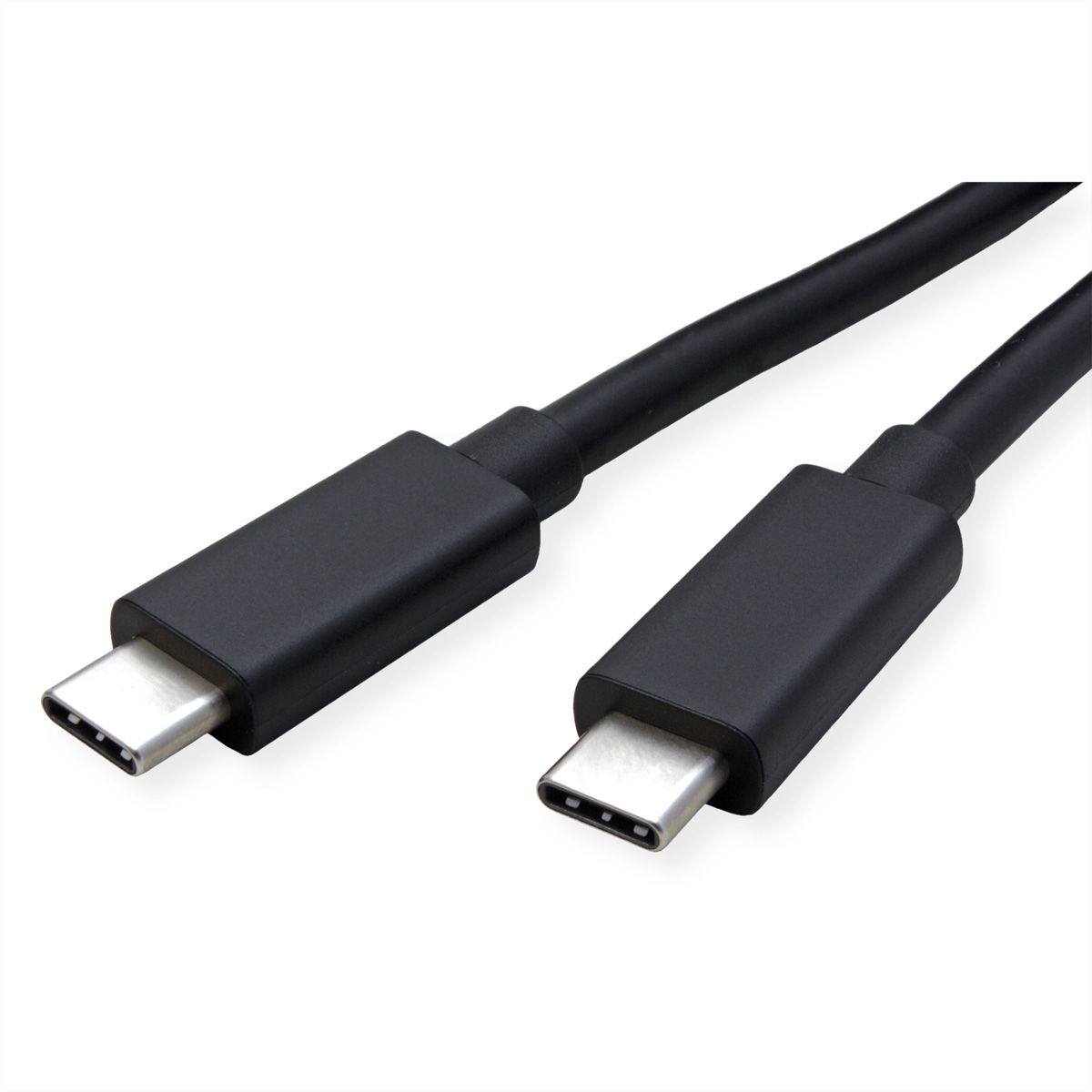 ROLINE USB4 Gen3x2 Kabel, C–C, ST/ST, 8K UHD-2, 40Gbit/s, 240W, schwarz, 0,8 m