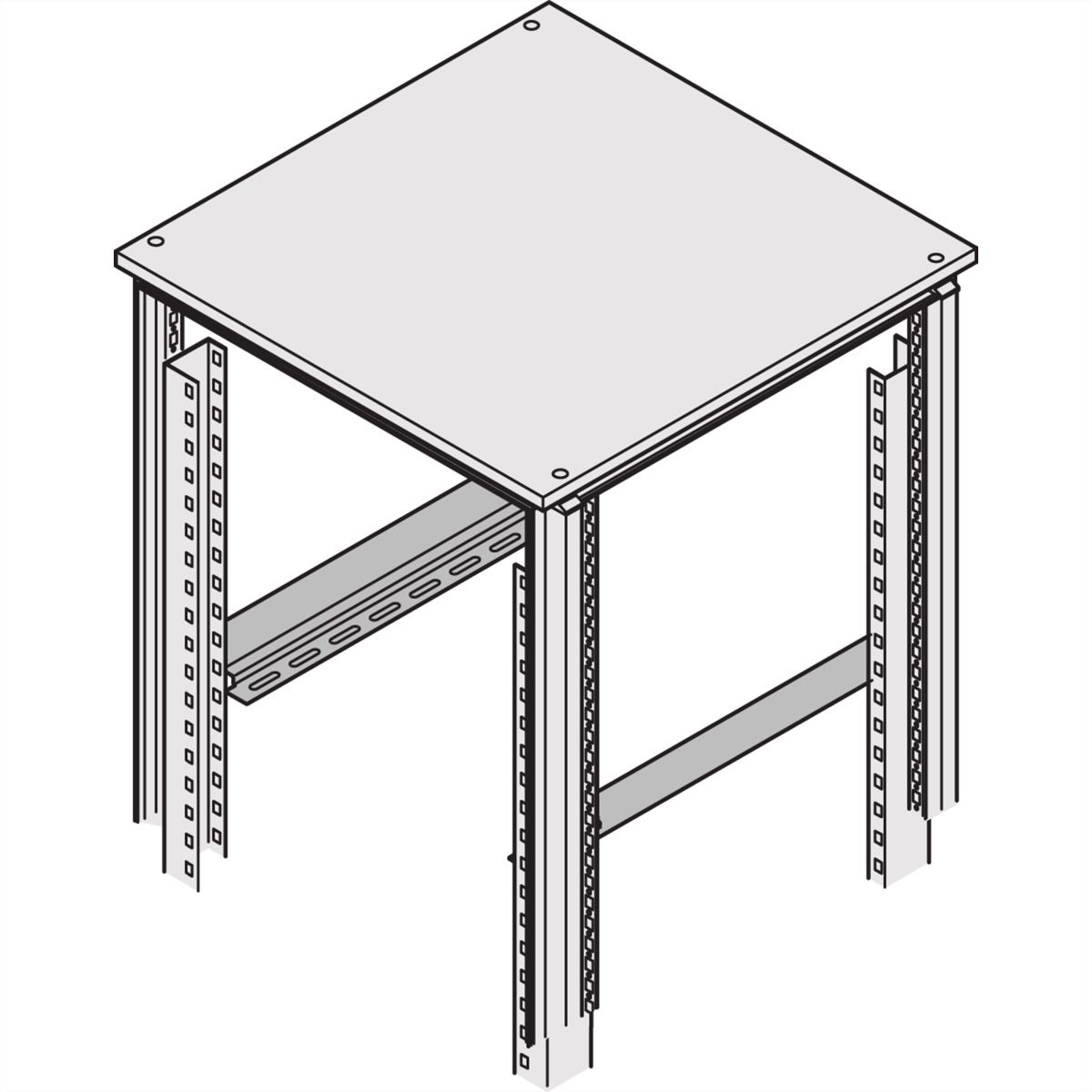 SCHROFF Gleitschienen Länge 417 mm, 2 St.