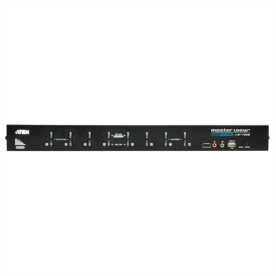 ATEN CS1768 KVM Switch DVI, USB, Audio, 8 Ports