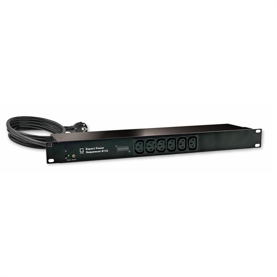 GUDE 8112-2 Expert Power Sequenzer 6x C13 mit Überspannungsschutz und Netzfilter