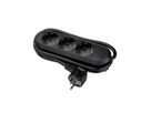 BACHMANN SMART Steckdosenleiste 3x Schutzkontakt, schwarz, 3 m