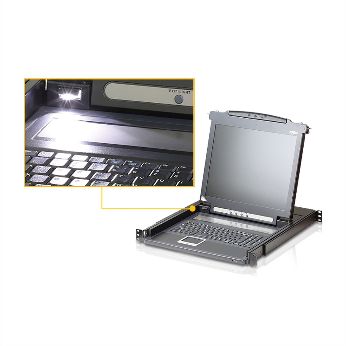 ATEN CL1000N KVM-Konsole, 19" LCD, VGA, PS/2, CH-Layout