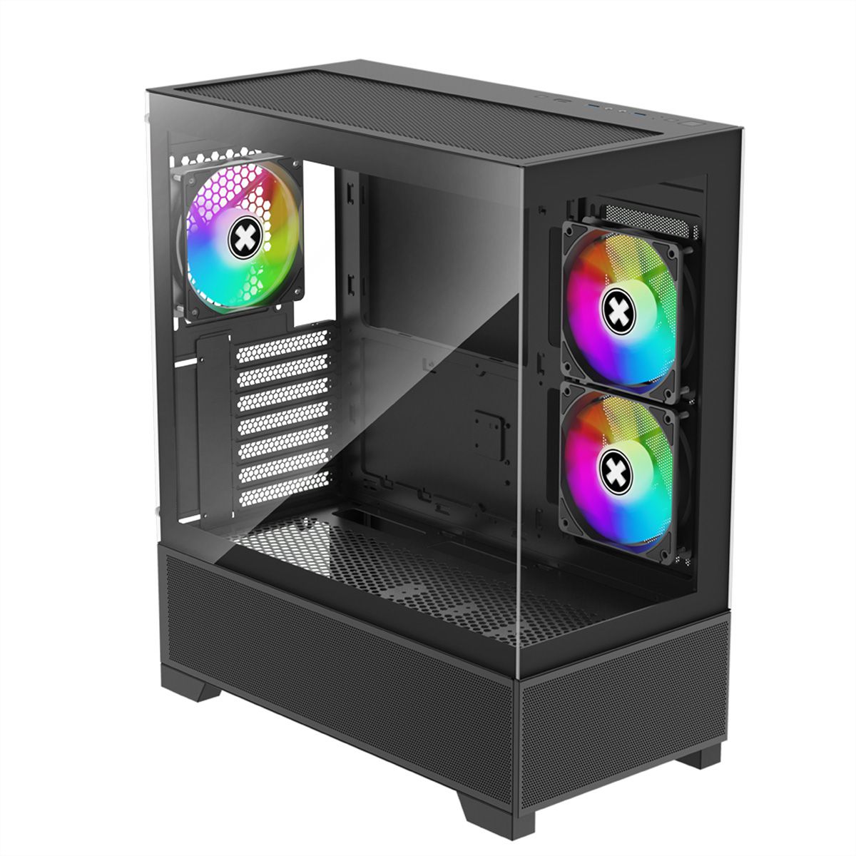 XILENCE Xilent Beam ATX PC-Gehäuse schwarz, X218.ARGB Gaming ATX PC Case