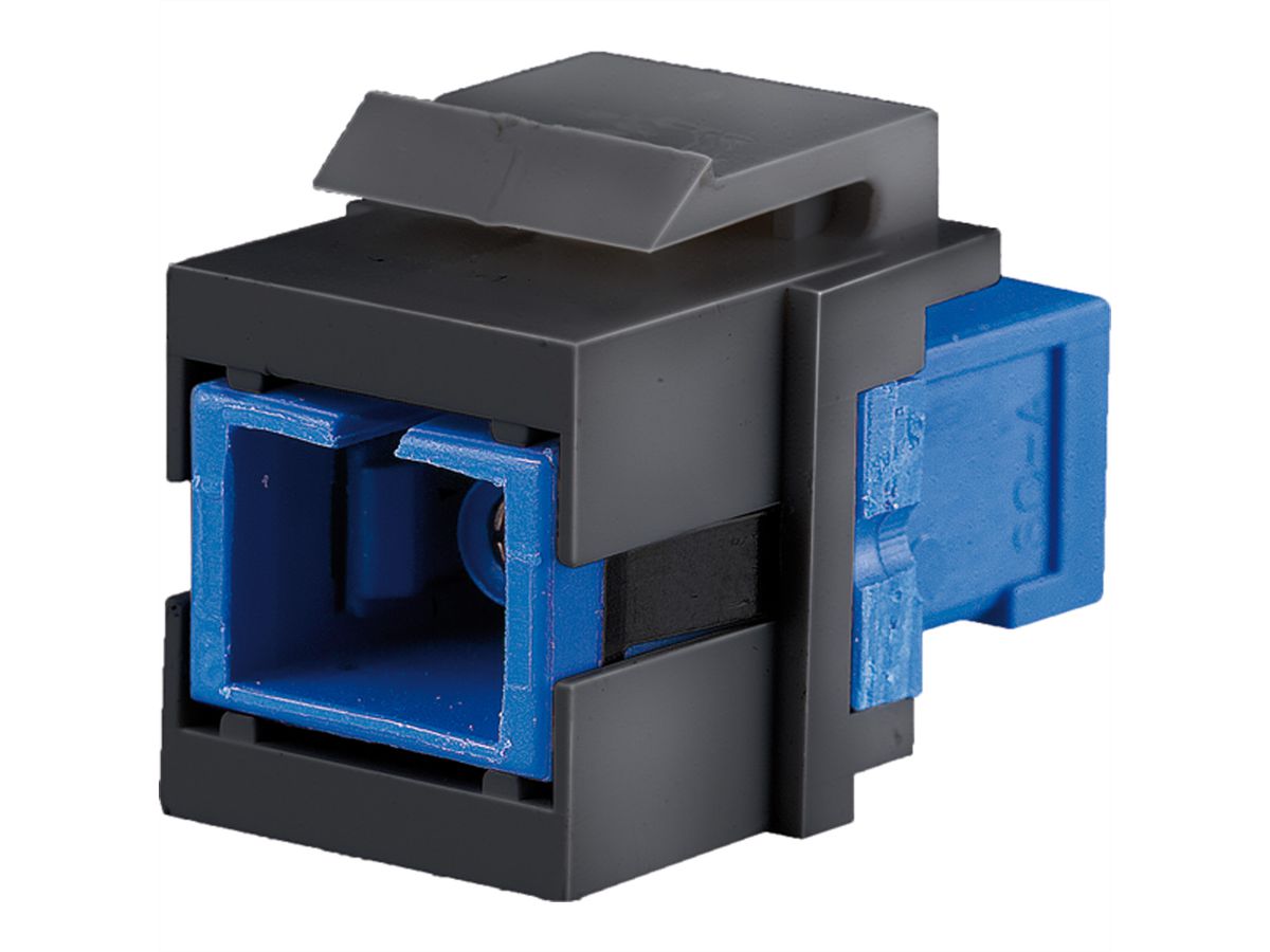 BACHMANN Keystone LWL Simplex Kupplung SC/SC, schwarz / blau
