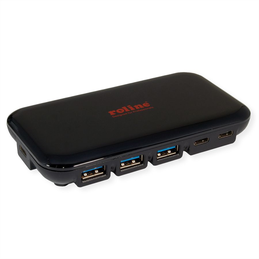 ROLINE USB 3.2 Gen 2 Hub, 7-fach (3x Typ C + 4x Typ A)