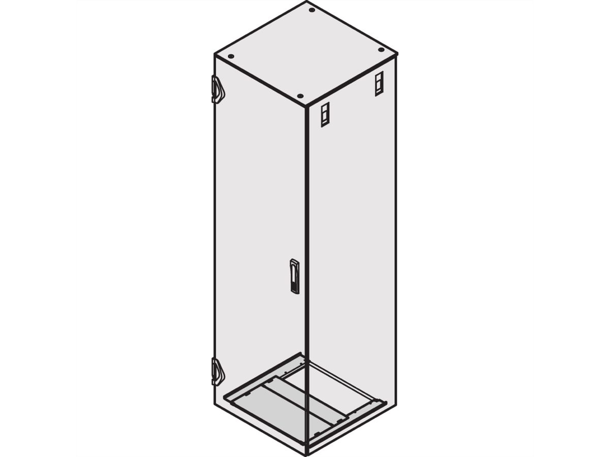 SCHROFF BODENPLATTE 600B 600T RAL7021