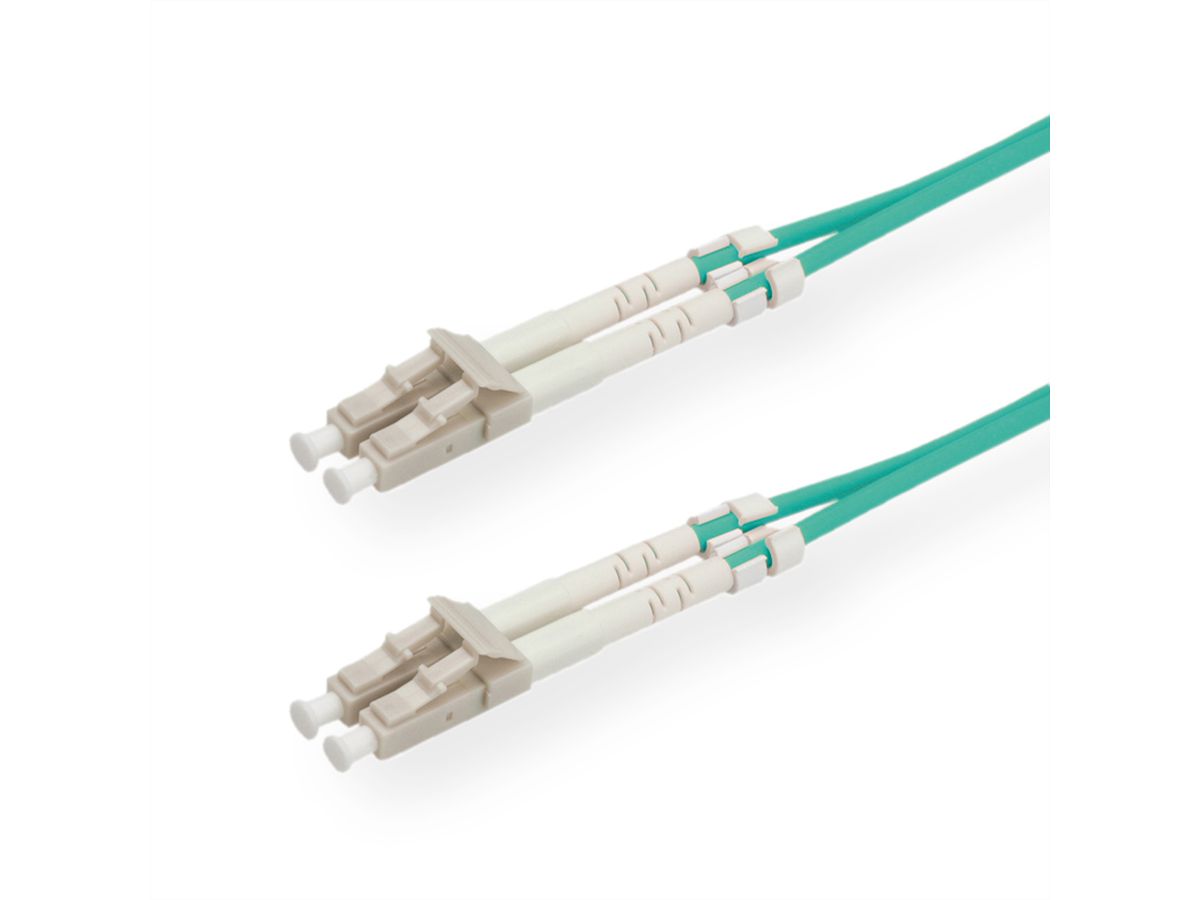 ROLINE LWL-Kabel 50/125µm OM3, LC/LC, Low-Loss-Stecker, türkis, 5 m