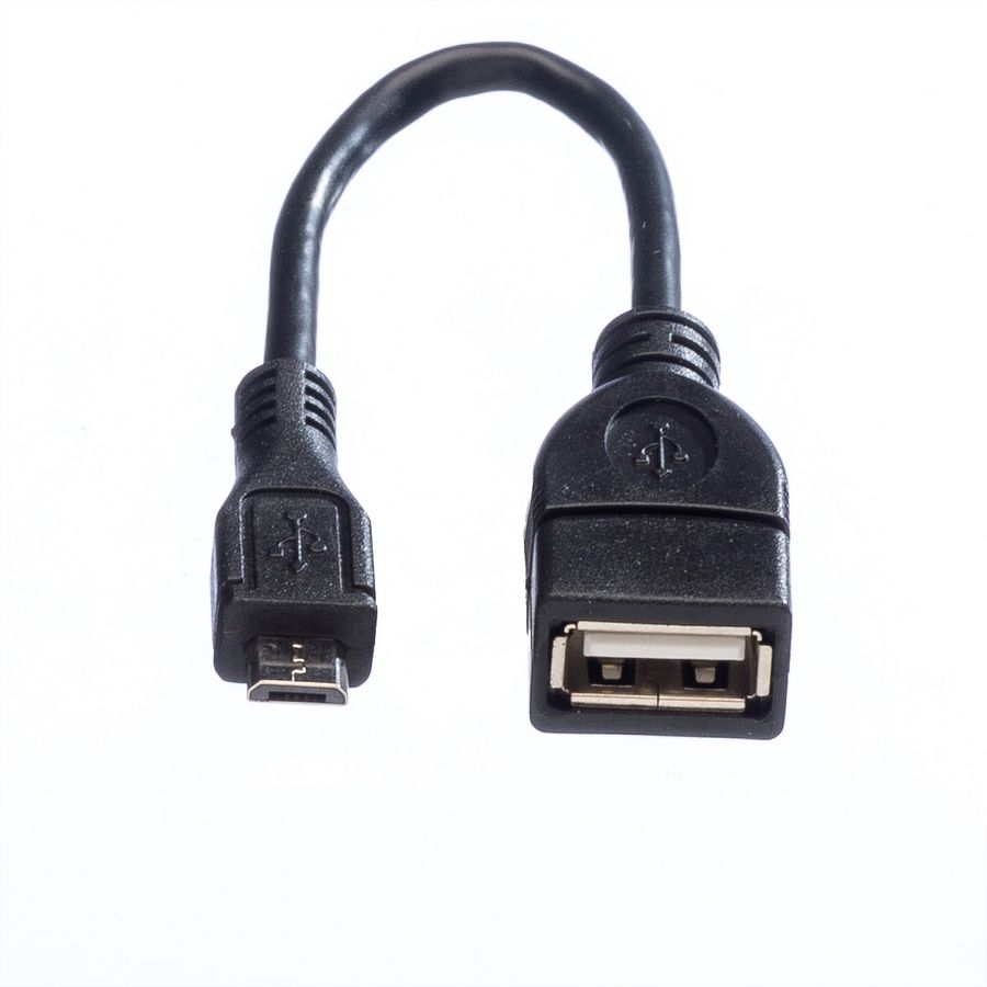 VALUE USB 2.0 Kabel, USB 2.0 Typ Micro B - Typ A BU, OTG, 0,15 m