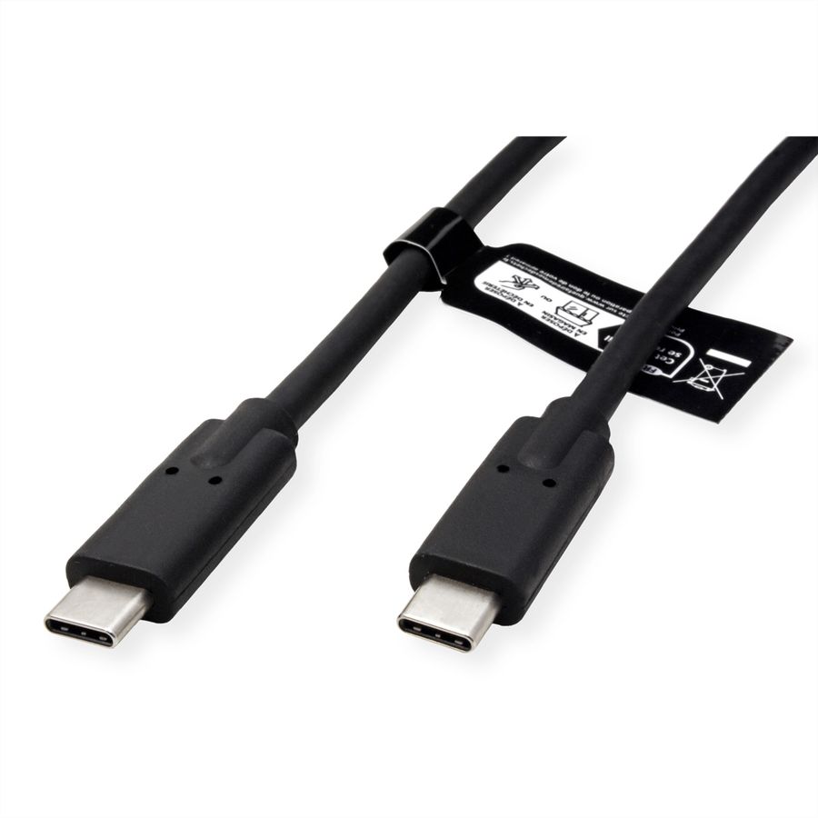 VALUE USB4 Gen2x2 Kabel, C–C, ST/ST, 4K UHD-1, 20Gbit/s, 100W, schwarz, 2 m