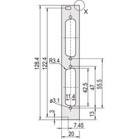 SCHROFF Frontplatten für D-Sub Steckverbinder - FRONTPR. 3HE 4TE 2X25 POLIG