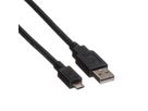 ROLINE USB 2.0 Kabel, USB A ST - Micro USB B ST, schwarz, 3 m