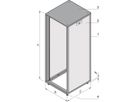 SCHROFF 19"-Schrank, Tür- und Rückwandkombination frei wählbar - NOVASTAR 16HE553B500T 7021-35