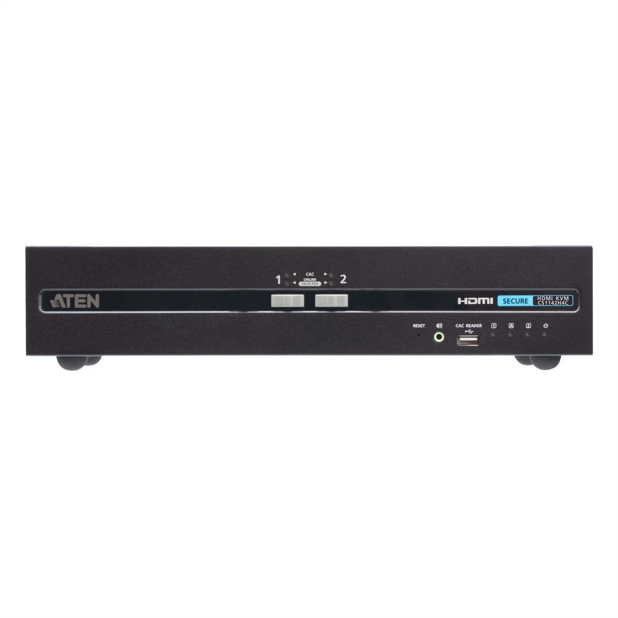 ATEN CS1142H4C 2-Port 4K HDMI Dual Display Secure KVM, mit Card Reader PSD PP V4.0 Compliant