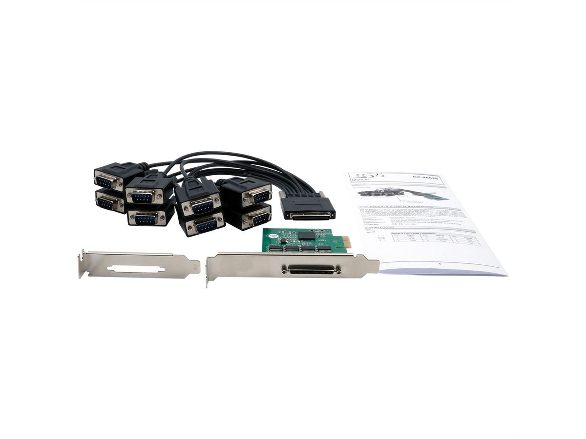 EXSYS EX-46028 8S Seriell RS-232 PCIe Karte