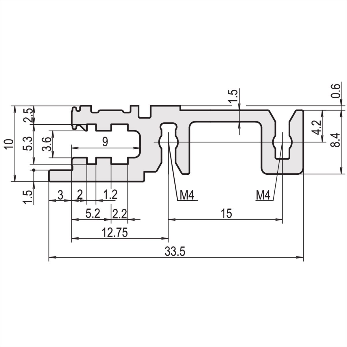 SCHROFF Typ H-KD stabil, kurzes Dach - MODULSCH. VORNE 20TE H KD