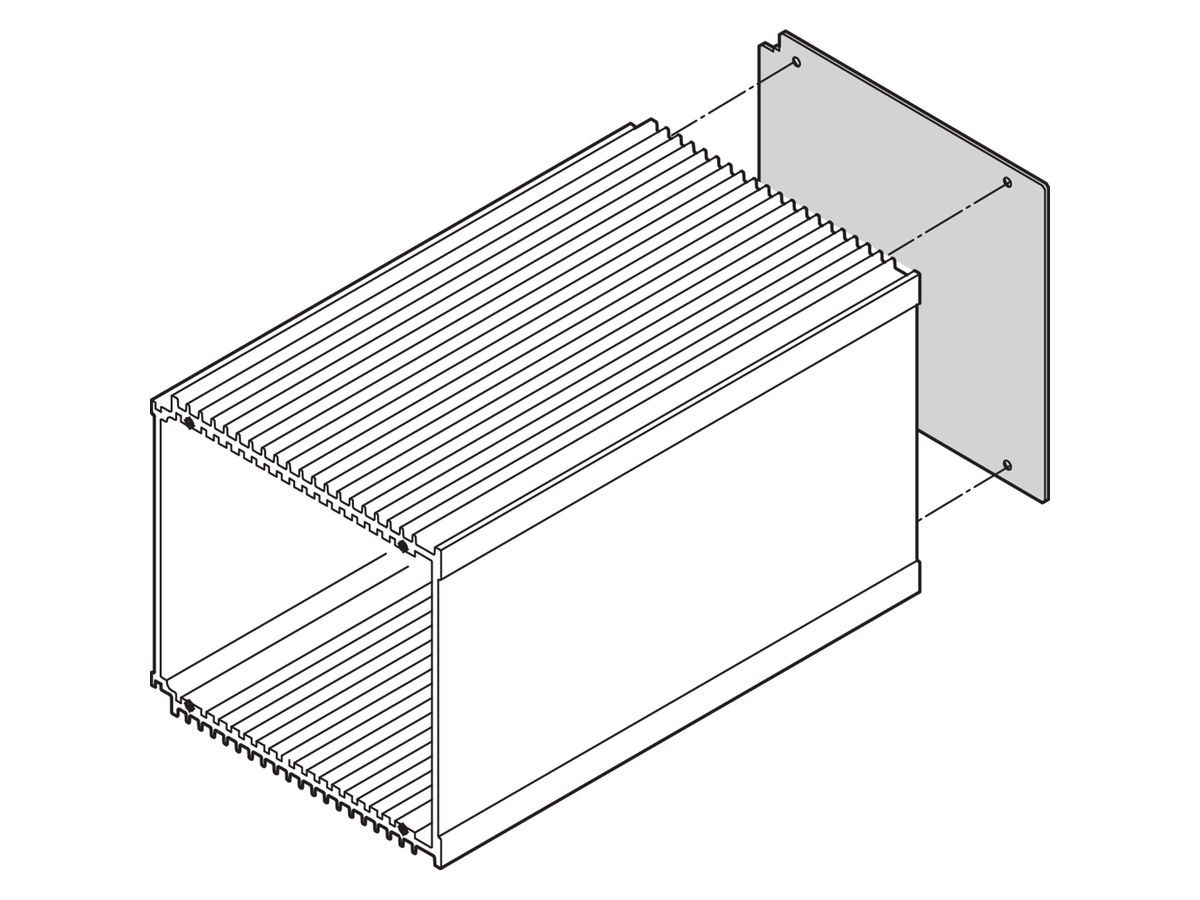 SCHROFF Rückwand - RUECKWAND HF-KASSETTE 21TE