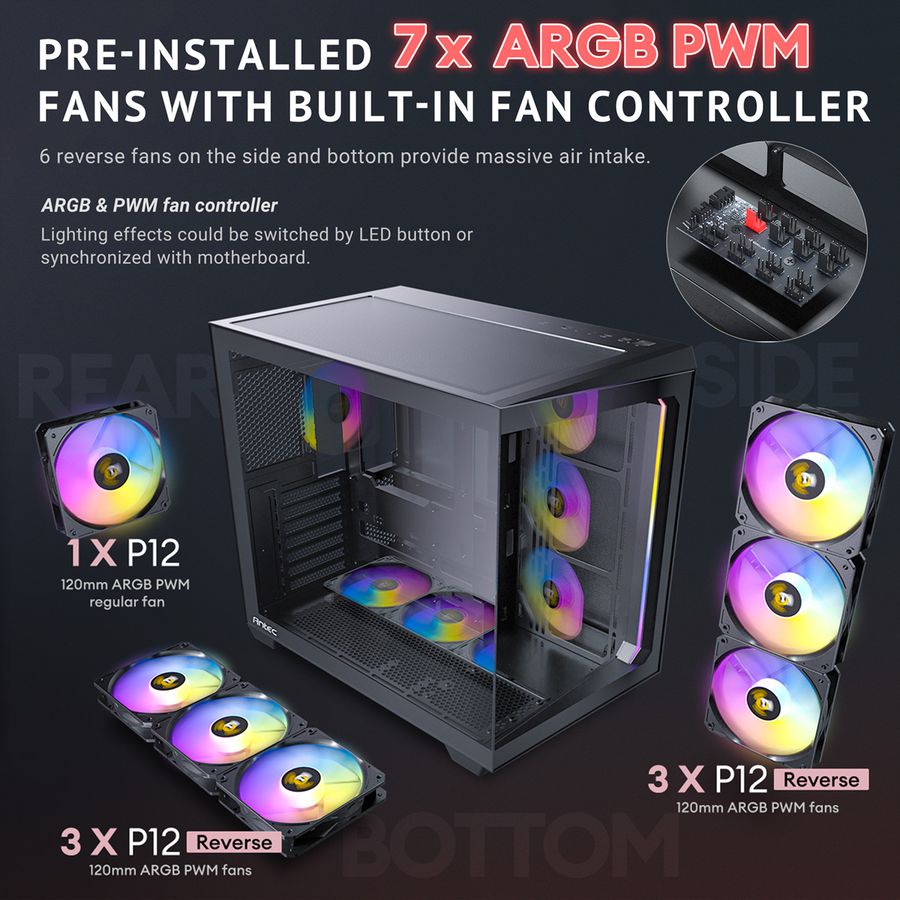 ANTEC Constellation C5 ARGB PC Gehäuse Midi Tower ATX, schwarz