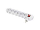 BACHMANN SMART Steckdosenleiste 6x Schutzkontakt, Schalter, weiß, 5 m
