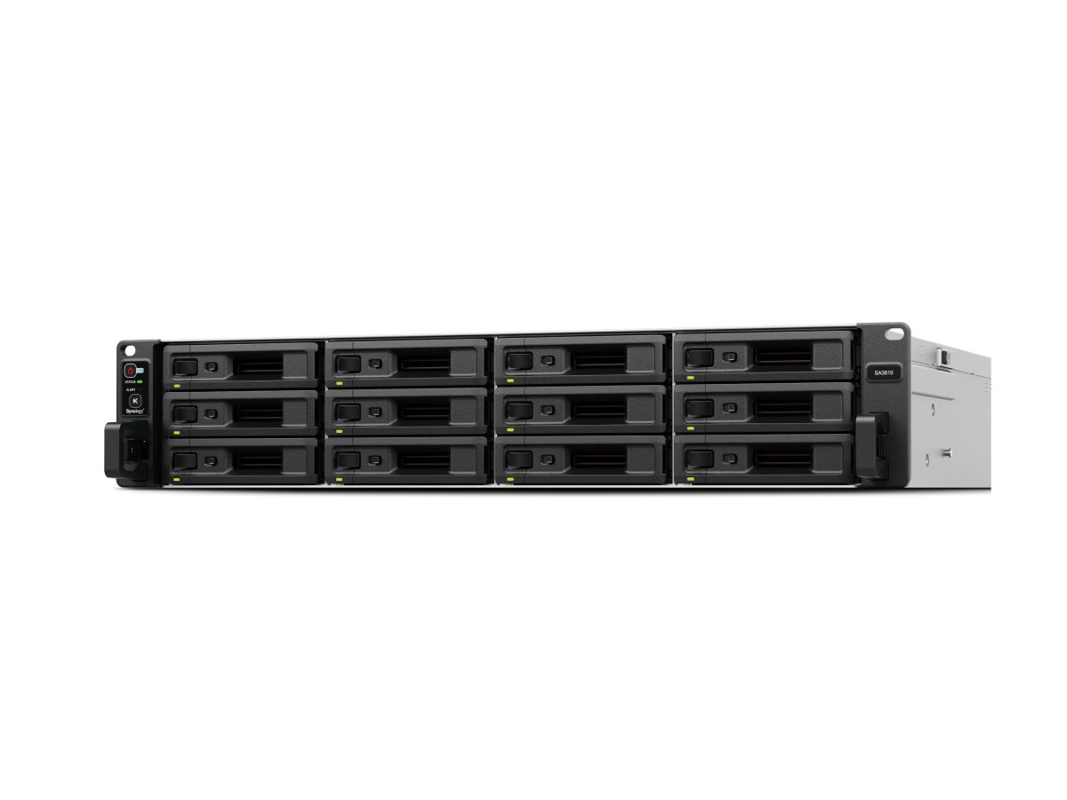 Synology SA SA3610 NAS & Speicherserver Rack (2U) Eingebauter Ethernet-Anschluss Schwarz, Grau D-1567