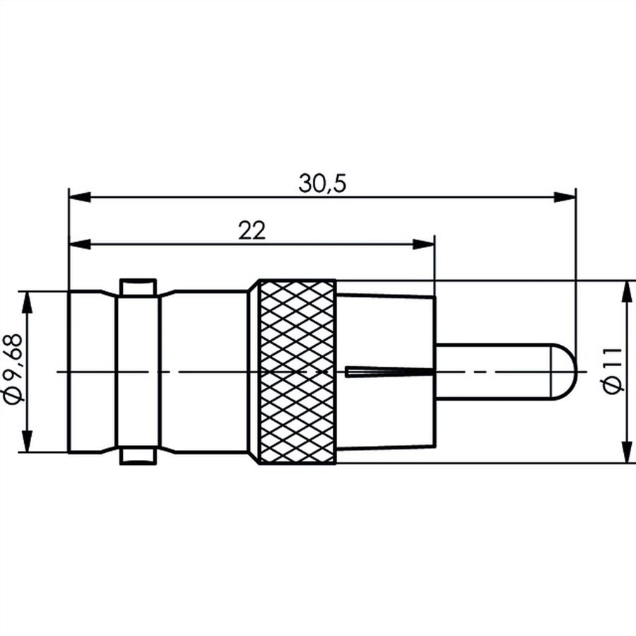 TELEGÄRTNER Adapter BNC-Buchse / Cinch-Stecker
