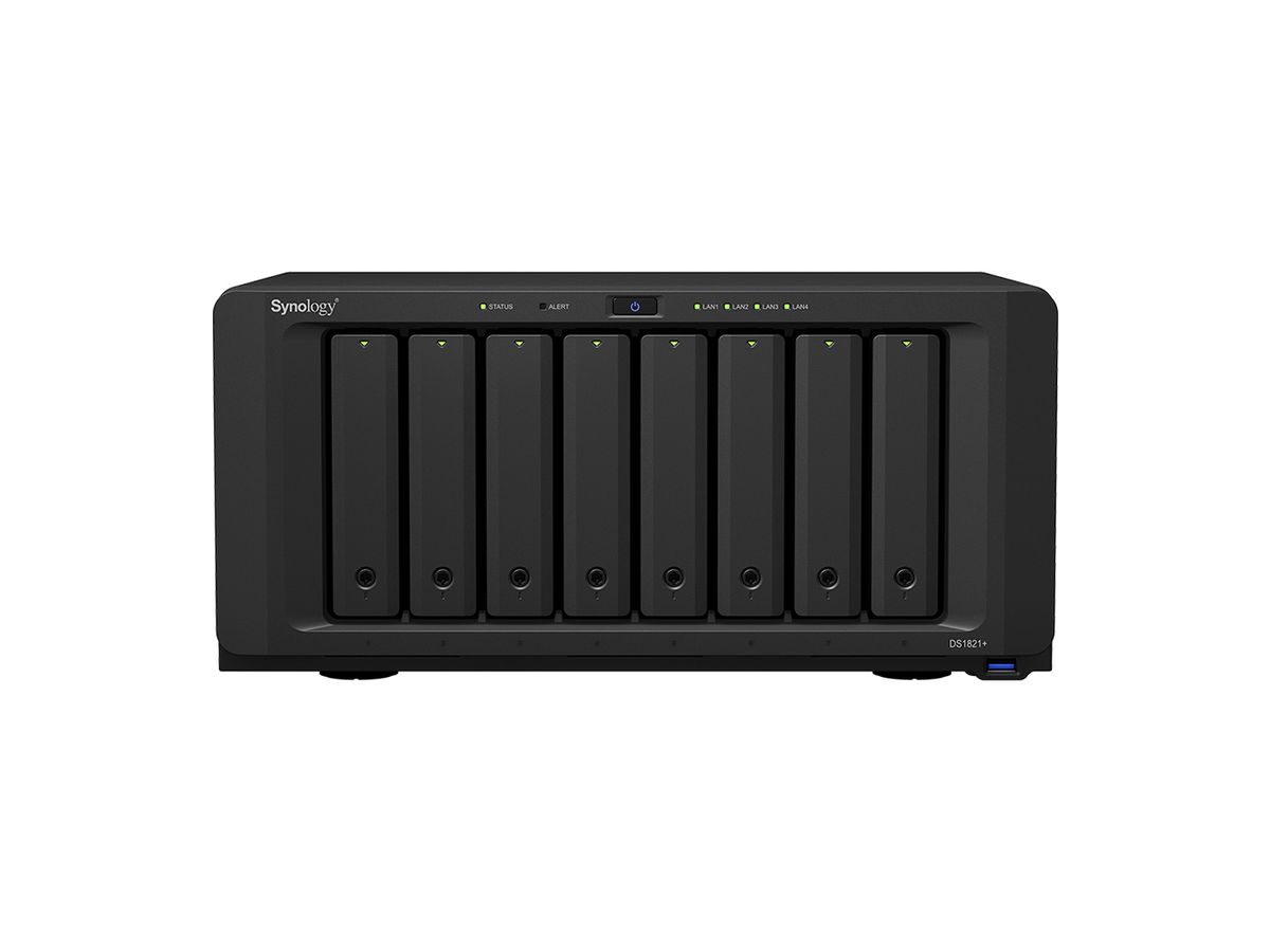 Synology DiskStation DS1821+ NAS Tower Eingebauter Ethernet-Anschluss Schwarz V1500B