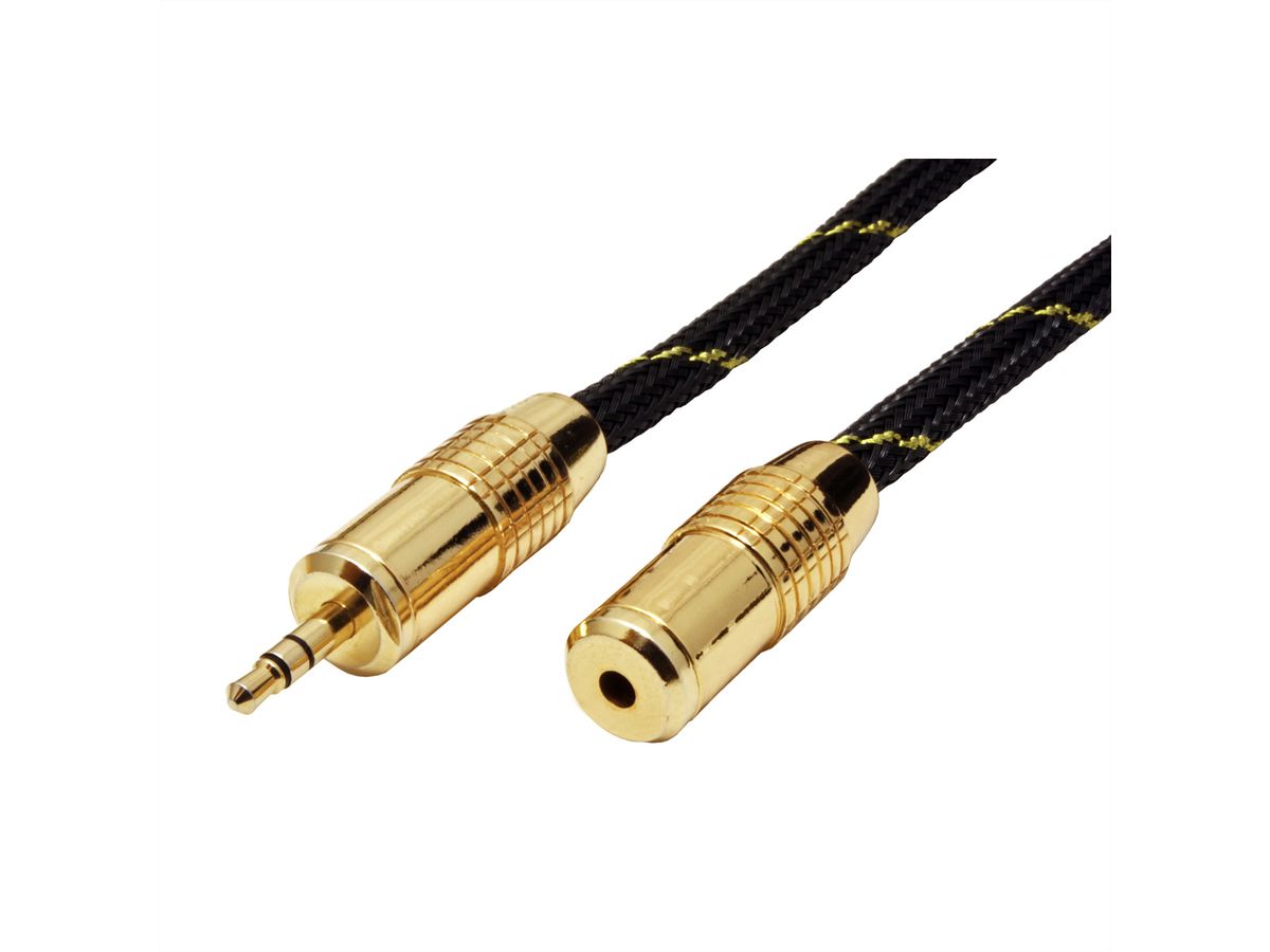 ROLINE GOLD 3,5mm Audio-Verlängerungskabel ST/BU, 5 m