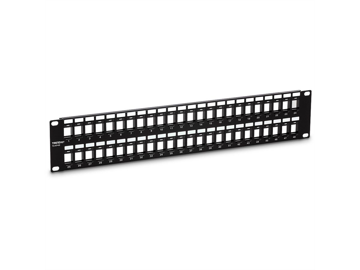 TRENDnet TC-KP48 Patch Panel, 48-Port Blank Keystone