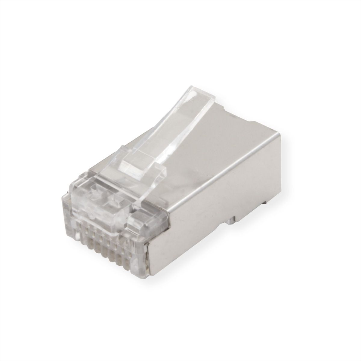 ROLINE RJ-45 Modular Plug geschirmt Cat.6A (Class EA), für Massiv-/Litzendraht, 10 St.
