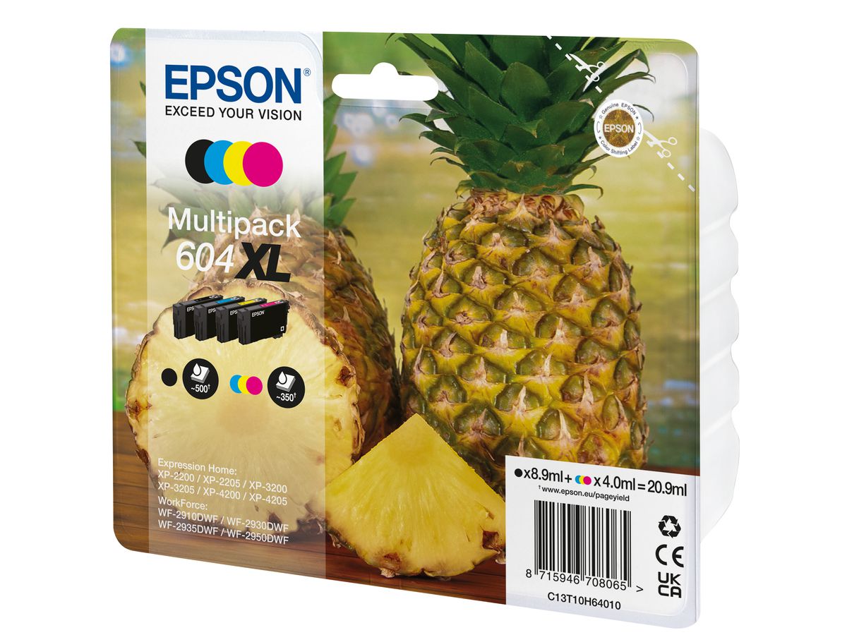 Epson 604XL Druckerpatrone 4 Stück(e) Original Hohe (XL-) Ausbeute Schwarz, Cyan, Magenta, Gelb