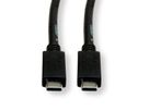ROLINE USB 3.2 Gen 2 Kabel, Emark, C-C, ST/ST, 10Gbit/s, 100W, schwarz, 2 m