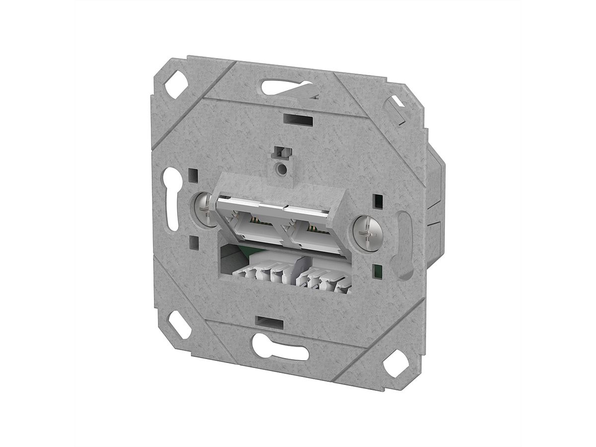 METZ CONNECT E-DAT C6A LSA++ Dose, 2 Port, UP0, metallisch