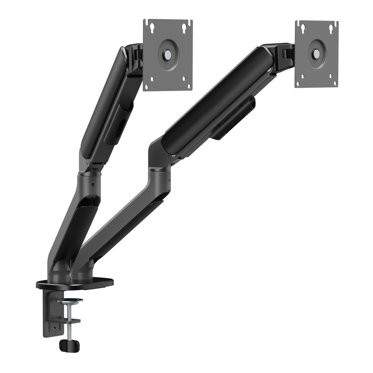 STANDARD Dual-Monitorarm, Mechanische Feder, 17–32 Zoll, max. 2 × 10 kg, schwarz