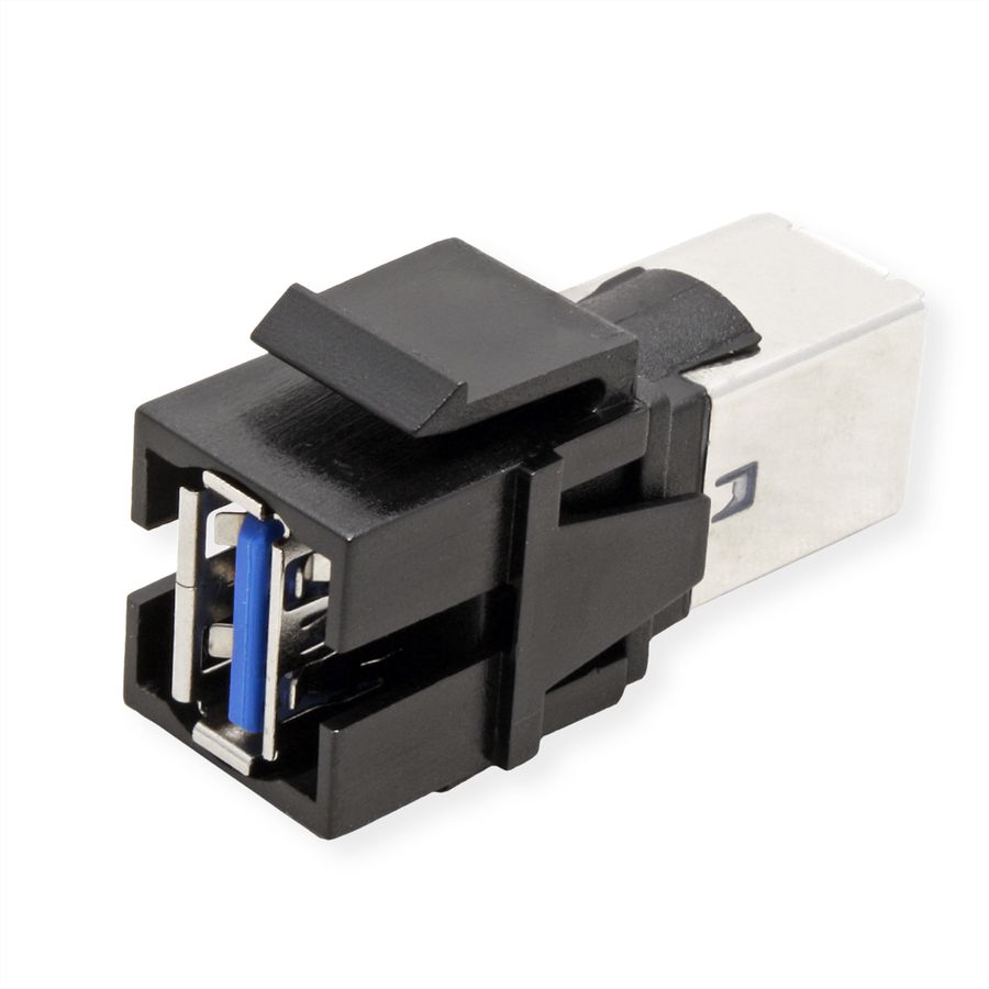 BACHMANN Keystone USB 3.0 Kupplung A/B Buchse-Buchse schwarz