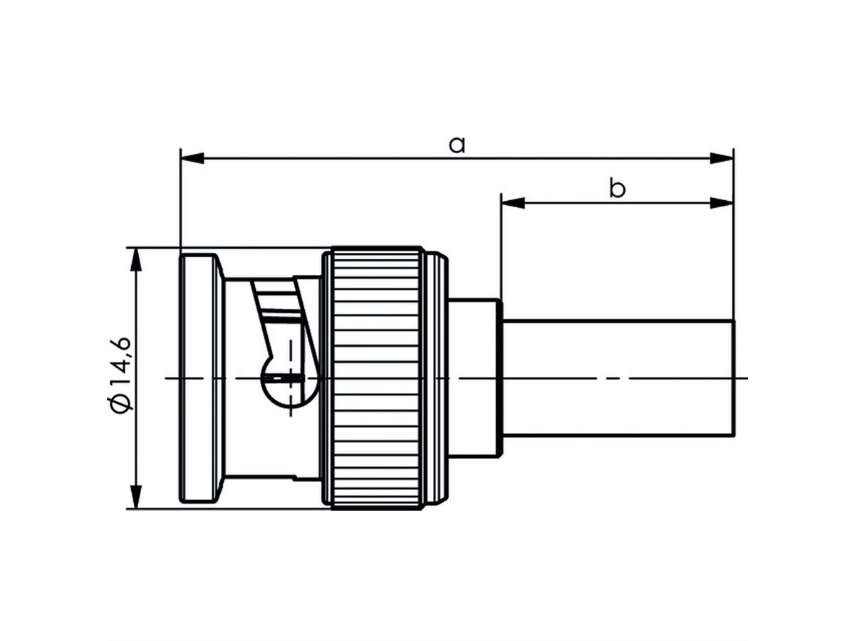 TELEGÄRTNER BNC-Crimpstecker 50 Ohm für RD-316/U